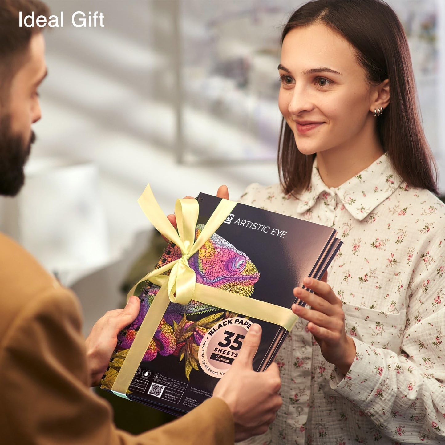 9x12 Premium Black Paper Pads, Spiral Bound Sketchbook, Pack of 2, 70 Sheets (150g/m2), Acid-Free Drawing Paper, Ideal for Kids, Teens & Adults