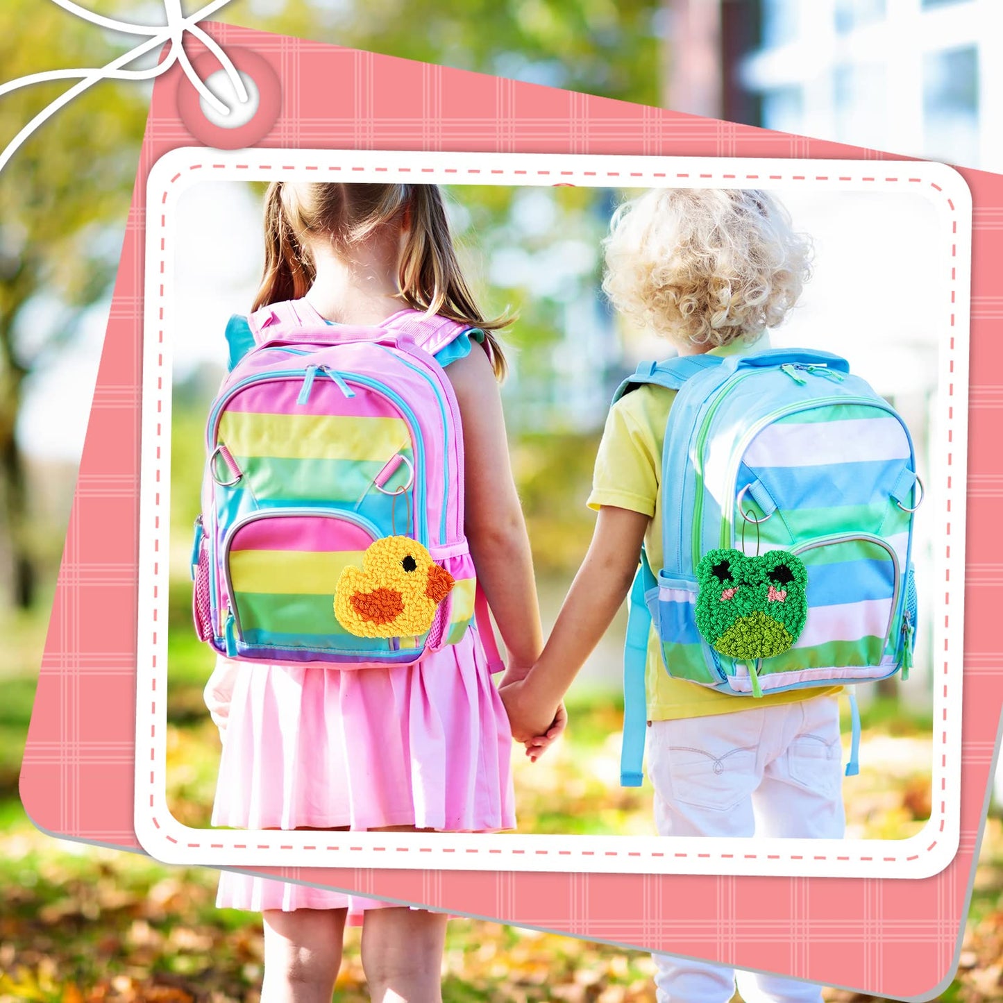 20 Pcs Punch Needle Kit Embroidery Needle Coasters Kit for Adult Beginner DIY Mug Tufted Rug Making Set