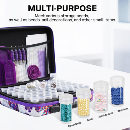 Diamond Painting Storage Case,60 Slots Diamond Art Kits with Accessories for Craft Jewelry Beads Organizer Boxes