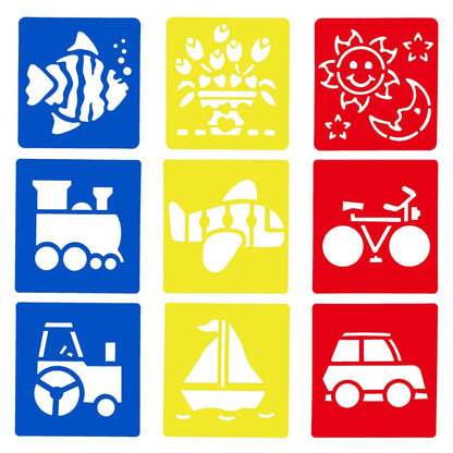 54 Pack Drawing Stencils, Hollow Out Drawing Templates, Plastic Animal Stencils for Craft Projects (5.6 x 6 in)