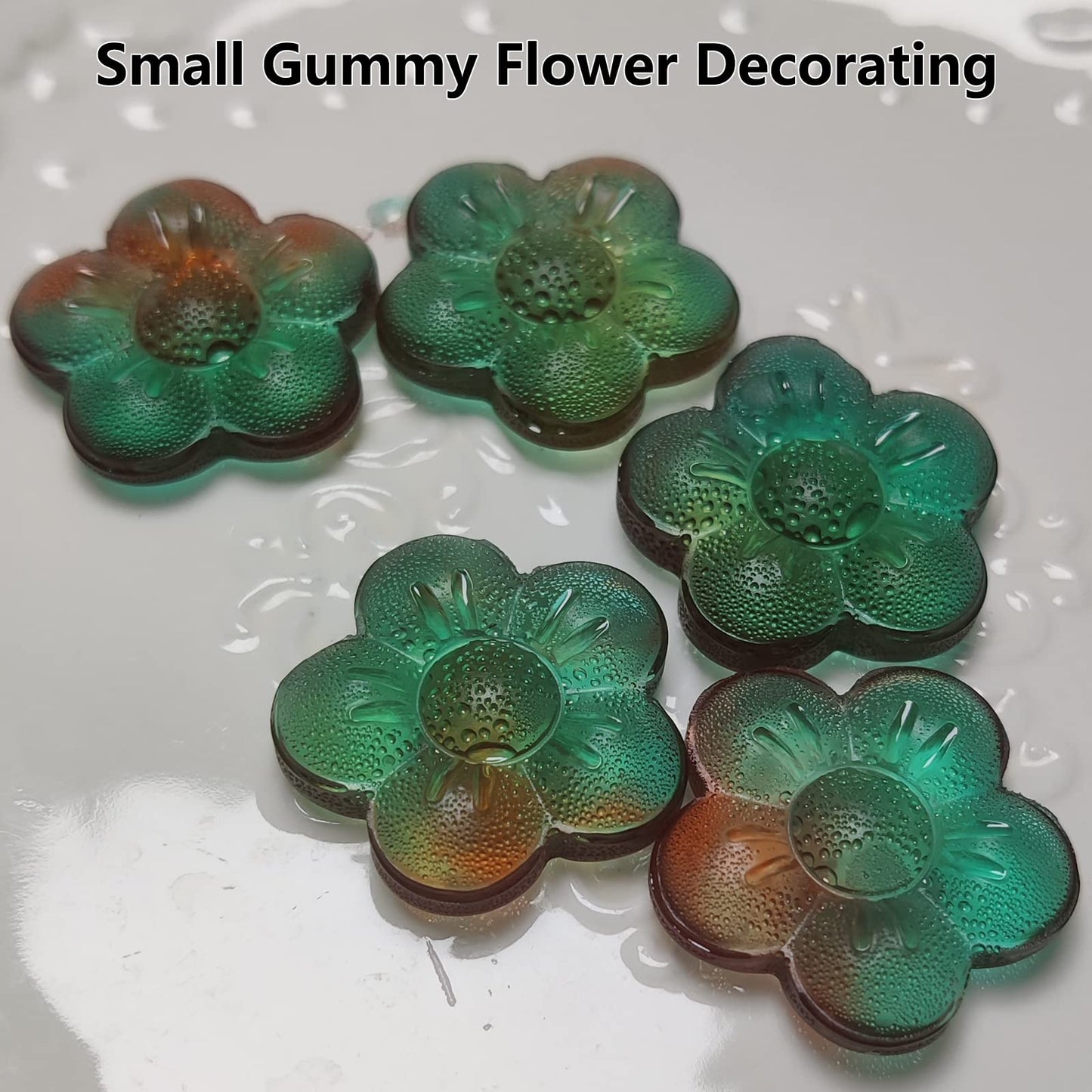 Flower Silicone Mold, Small Plum Blossom Shaped Flower Molds with 70 Cavities for Making Chocolate/Candy/Gummy/Cookie/Jelly/Ice Cube/Edible Flowers for Cake Decorating, Wintersweet Mold, with Scraper