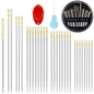 30-Count Premium Hand Sewing Needles, 6 Sizes Embroidery Needles Kit with Threaders for Hand Sewing Crafts,Large Eye Sewing Needle Kit for Art and Craft Projects
