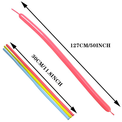 260 Balloons, Premium Long Latex Twisting Balloons for Birthday Wedding Festival Party Pastel Color Pack of 100