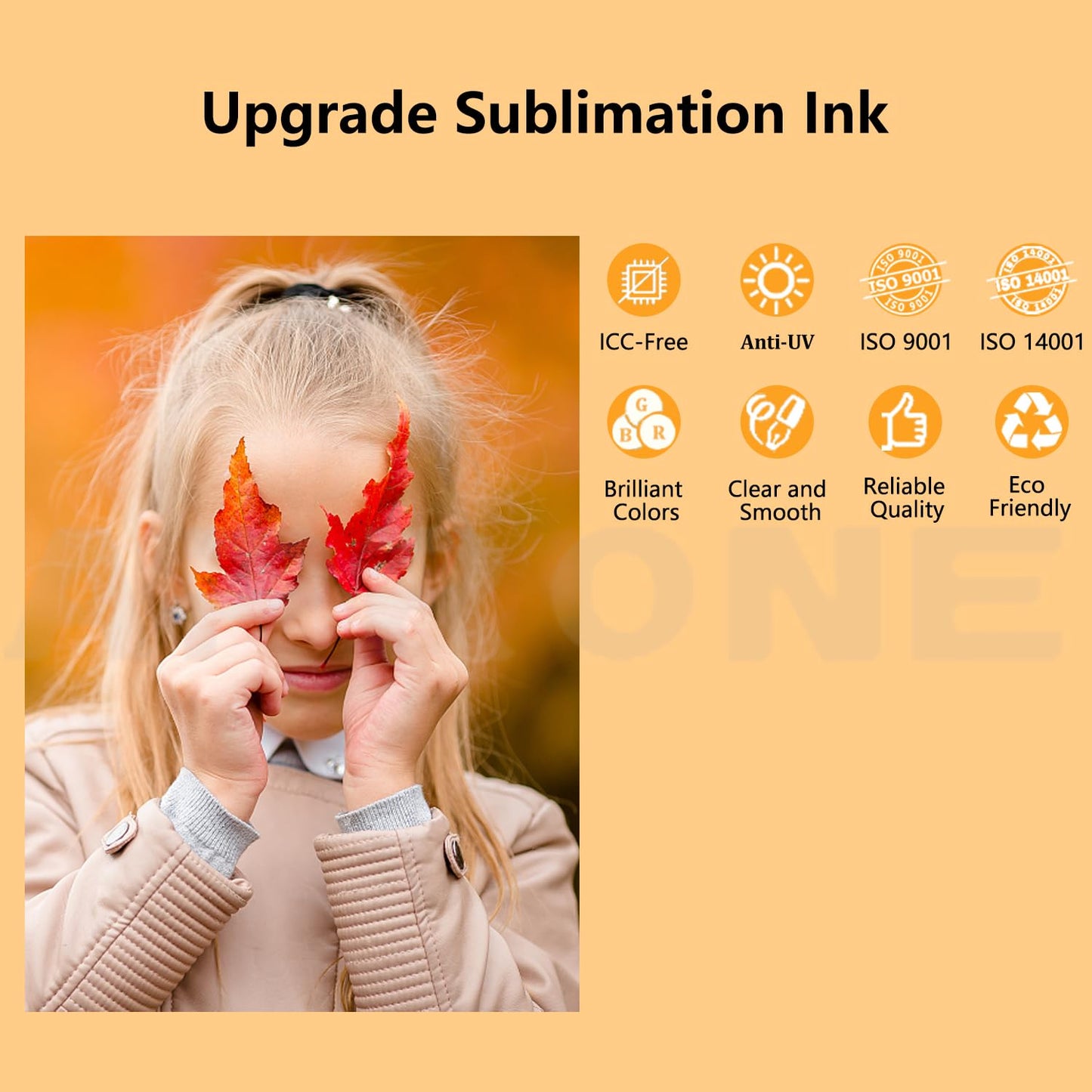 400ML Autofill Syringe-Free Sublimation Ink Compatible for ET-2400 ET-2720 ET-2760 ET-4800 ET-2850 ET-2800 ET-3850 ET-2803 ET-2750 ET-3760 ET-15000 (Anti-UV/ICC Free)