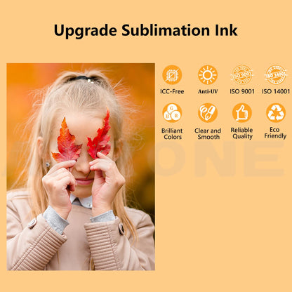 400ML Autofill Syringe-Free Sublimation Ink Compatible for ET-2400 ET-2720 ET-2760 ET-4800 ET-2850 ET-2800 ET-3850 ET-2803 ET-2750 ET-3760 ET-15000 (Anti-UV/ICC Free)