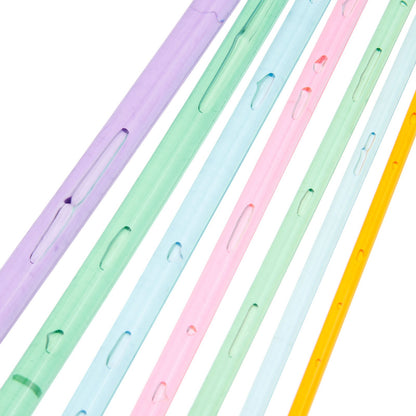 14 PCS(7 Pair) Multicolor Plastic Crystal Knitting Needles Weaving Tool Acrylic Crystal Knitting Tools Acrylic Needle for Scarf Sweater Length 26cm/10.35IN