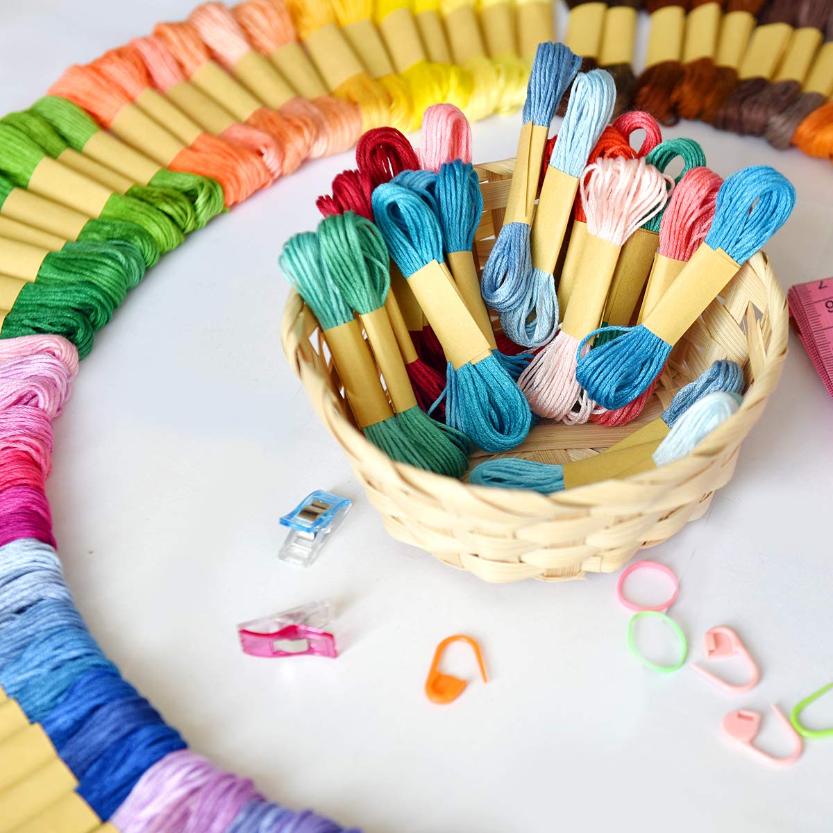 100 Skeins Per Pack -Embroidery Floss - Cross Stitch Threads - Friendship Bracelets Floss - Crafts Floss