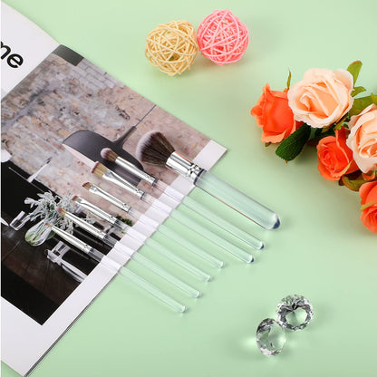 10 Pcs Food Safe Paint Brushes Fondant Tools for Cake Baking Chocolate Sugar Cookie Decoration Cake Brushes for Luster Dust Pastry Decorating Supplies with Fondant and Gum Paste Tool(Clear)