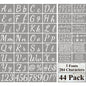 Large Letter Stencils for Painting on Wood - 44 Pack Alphabet Letter Number Stencil Templates with Signs, Reusable Plastic Stencils in 3 Fonts and 284 Designs for Chalkboard Fabric Wood Signs