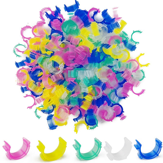 100PCS Sewing Bobbin Clips Bobbin Holder Clips Bobbin Holder Clamps Thread Clips Holder Tool Sewing Machine Tools for Thread Spool Organizing, 5 Colors