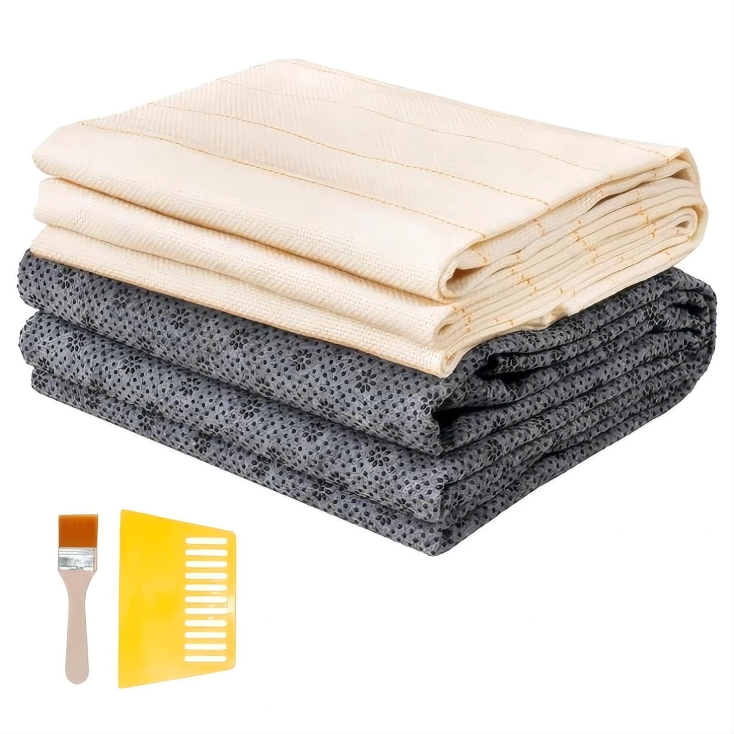 71"x40" Non-Slip Rug Backing Felt Cloth and 59"x40" Primary Tufting Cloth with Marked Lines, Tufting Yarn Fabric Frame for Carpet, Large Monks Kit for Cut Pile