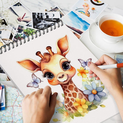 5 Pack Sketch Book 8.5" x 11" Set, Top Spiral Bound Sketch Pad 150 Sheet Total (68lb/100gsm), Drawing Paper Pad, Sketch Book for Kids, Artist, Adult Art Supplies