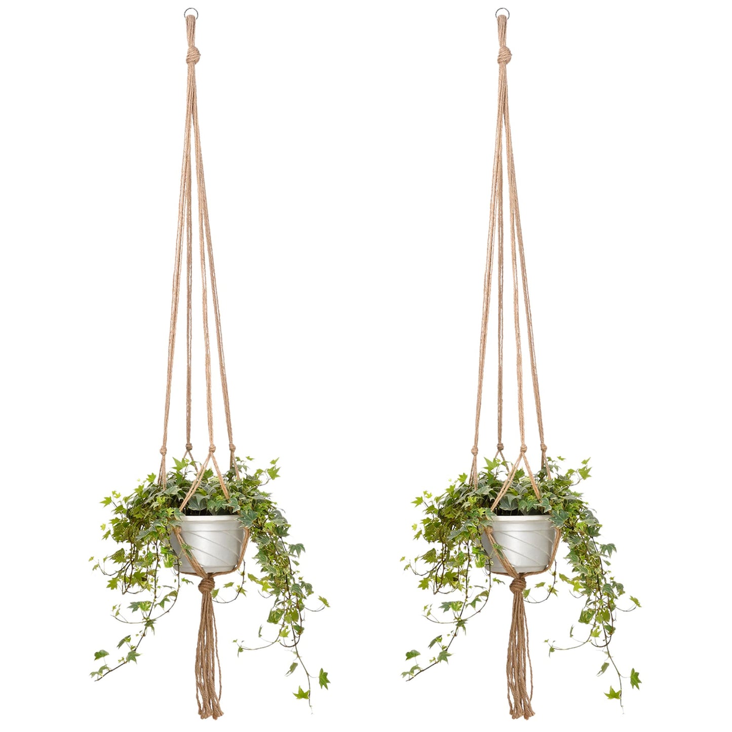 2 Pack 48 Inches Large Macrame Plant Hanger Rope to Hang Flower Pot Plant Holder for Indoor Outdoor Decorations, 4 Legs