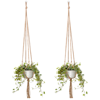2 Pack 48 Inches Large Macrame Plant Hanger Rope to Hang Flower Pot Plant Holder for Indoor Outdoor Decorations, 4 Legs