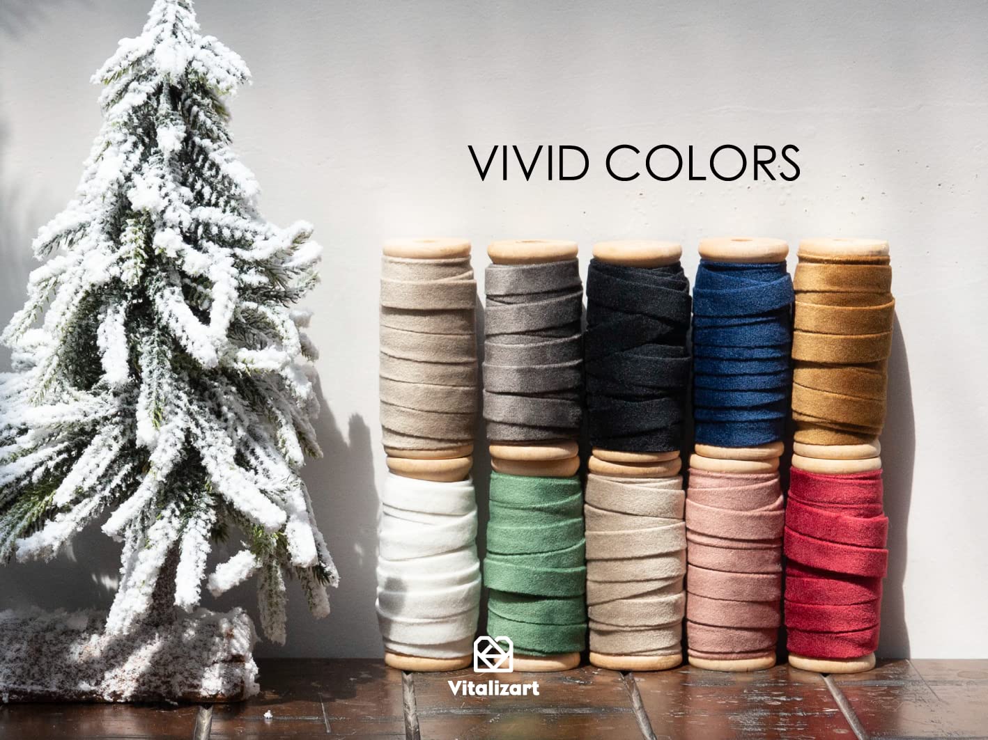 Velvet Ribbon Dusty Green Blue 3/8" x 15 Yd Fabric Trim 3 Rolls * 5 Yd for Christmas Wreath Decoration Craft Ornaments Gift Wrapping Bows