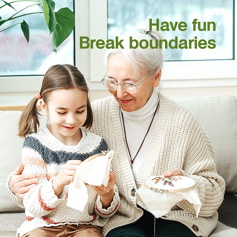 6 Pieces Embroidery Hoop Set Circle Cross Stitch Hoop Ring 4 inch to 10 inch for Embroidery and Cross Stitch