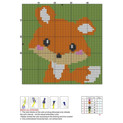 Latch Hook Kits Rug Fox Crochet Yarn Cushion Colour Pre-Printed Canvas Cover Rug Needlework DIY Hook and Latch Kit Christmas Home Decoration 30x30cm/12 X12inch