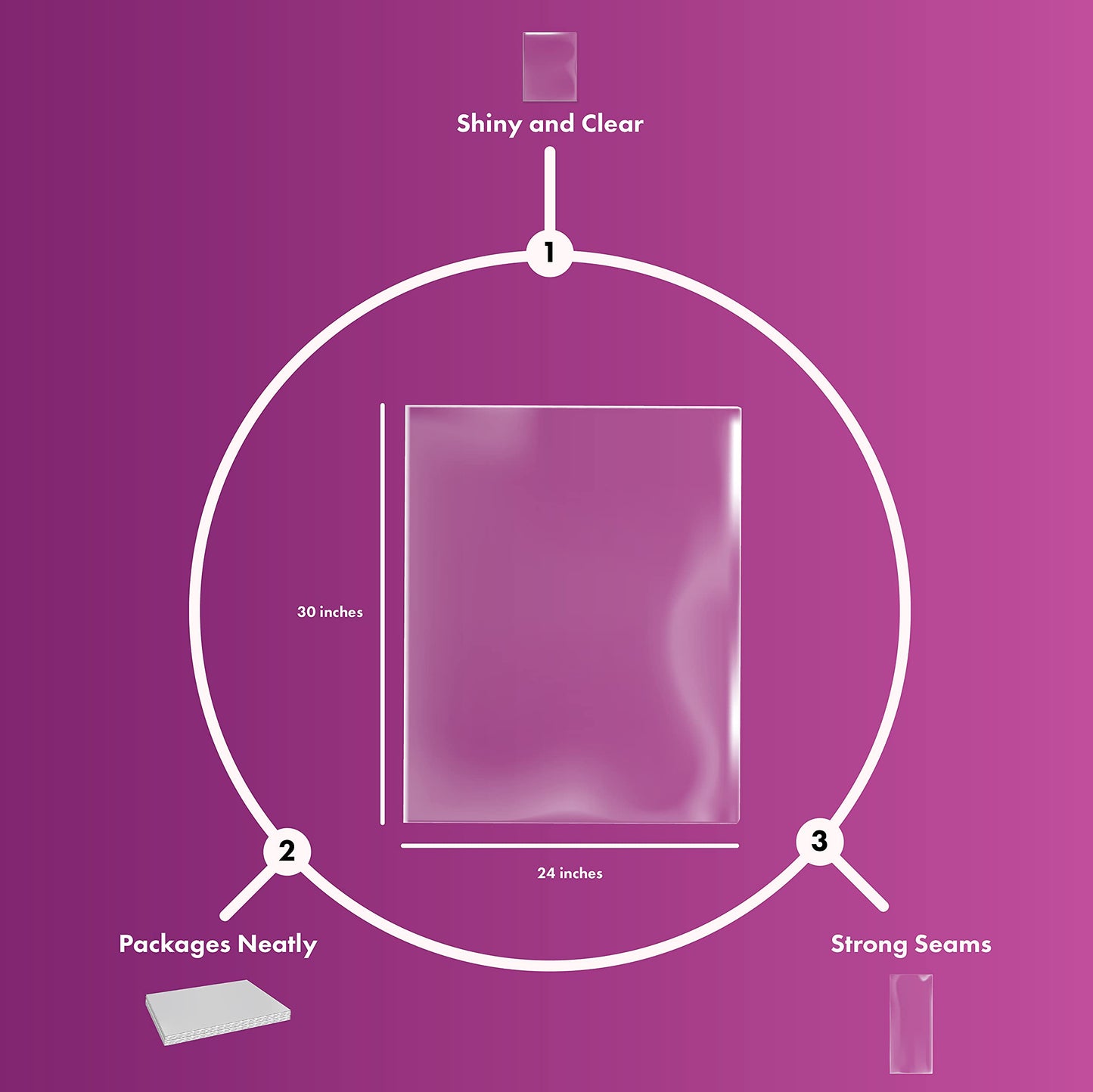 Crafts Shrink Wrap Basket Bags 10 Pack For Gift Baskets Clear cellophane PVC Shrink Bags 24"X 30"……