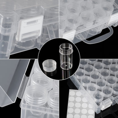 30 Slots Diamond Painting Storage Containers, Bead Organizer, Diamond Containers Diamond Painting Boxes Diamond Embroidery Box Storage Containers 30 Grids Storage Box for Beads Rhinestones (1 Pack)