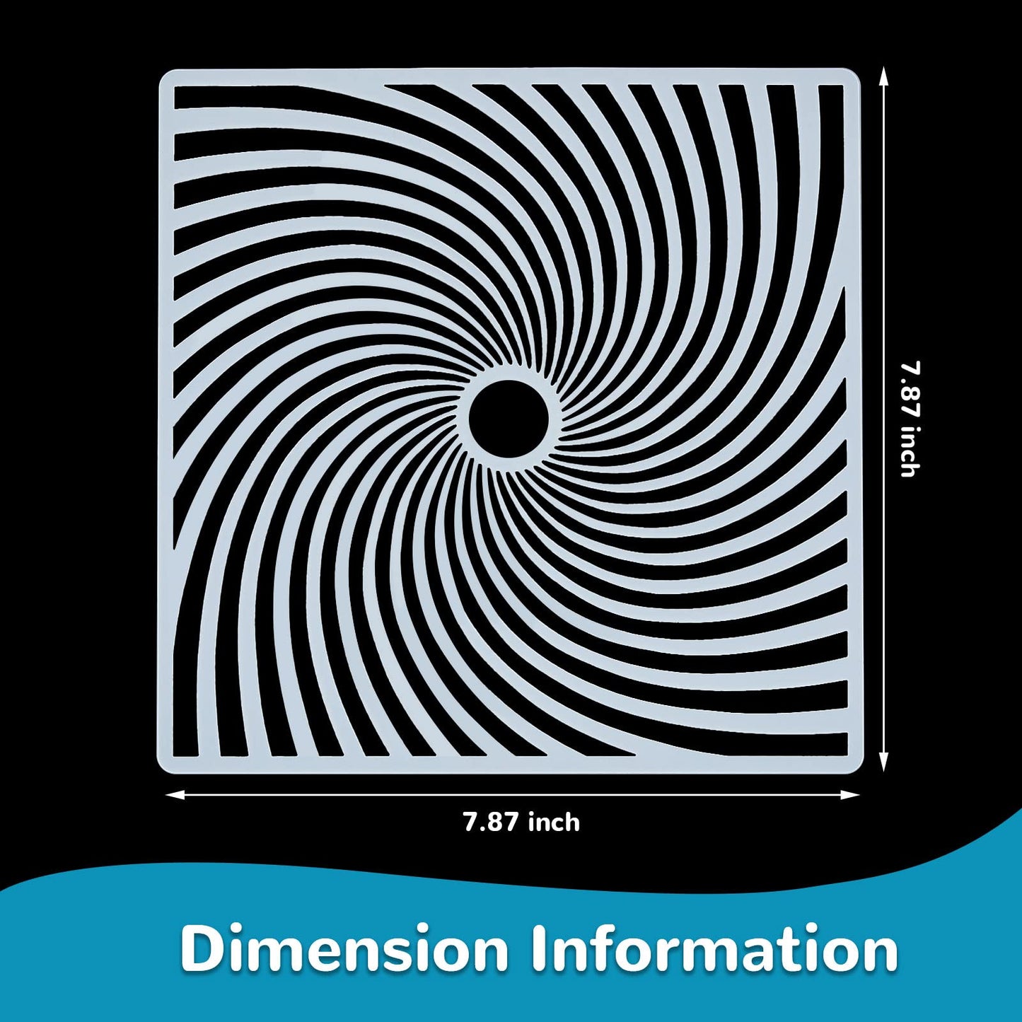 36 Pieces Geometric Stencils Painting Templates Mandala Art Drawing Stencil Templates for Scrapbooking Cookie Tile Furniture Wall Floor Decor Drawing Tracing DIY Art Supplies (7.87 x 7.87 Inches)