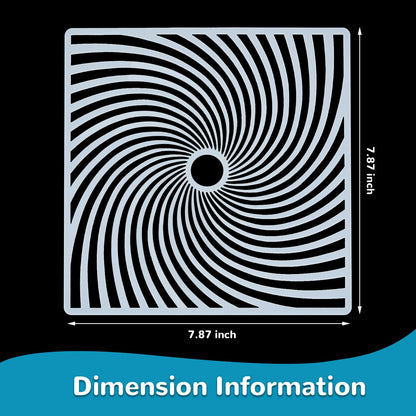 36 Pieces Geometric Stencils Painting Templates Mandala Art Drawing Stencil Templates for Scrapbooking Cookie Tile Furniture Wall Floor Decor Drawing Tracing DIY Art Supplies (7.87 x 7.87 Inches)