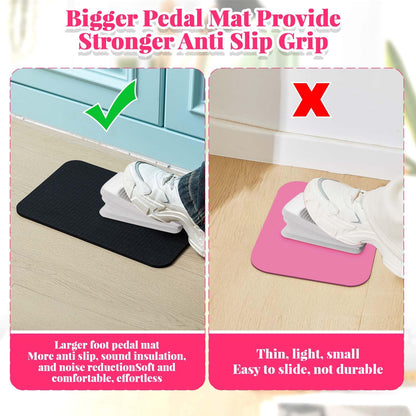 2 Pcs Sewing Machine Muffling Mat Pedal Sewing Mat Reduce Vibrations Noise No Slip Machine Accessories for Quilting(15" X 20" and 9" X 14",Black)