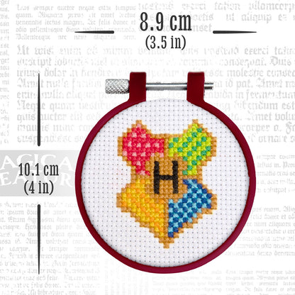 Harry Potter Stamped Cross Stitch, Embroidery Kit - Officially Licensed Wizarding World Merchandise, Easy Craft Activity for Movie Fans, Starter Kit for Needlework Beginners