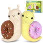 Crochet Kit for Beginner, Crochet Starter Kit w Step-by-Step Video Tutorials, Learn to Crochet Kits for Adults & Kids, DIY Knitting Supplies, 2-Pack Snail Couple (40%+ Yarn Content)