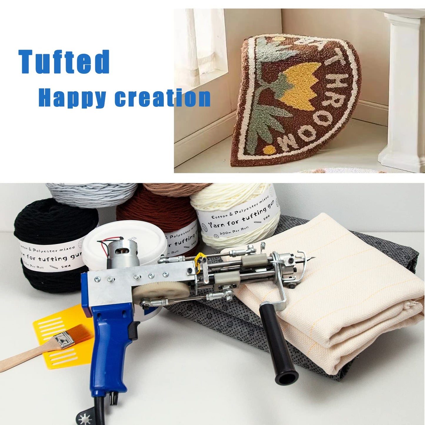 Non-Slip Tufting Cloth Thick Backing Fabric, 2mm Thick (More Wear-Resistant & Tear-Resistant & Durable) Perfect Rug Backing Fabric & Rug Making Supplies (71 x 39 Inch)