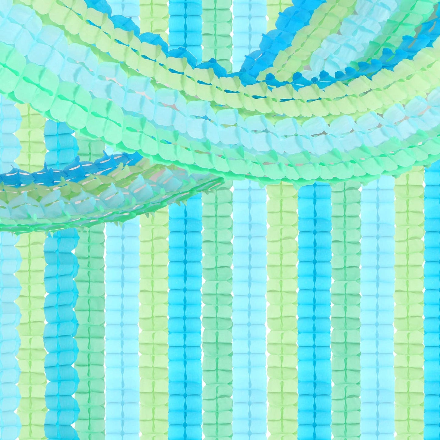 Blue-Green Party-Decorations Streamers Garland - 157Ft Four-Leaf Clover Hanging Banner, Jungle Theme Party Supplies Spring Summer Birthday Baby Bridal Shower Decor Hugtmr