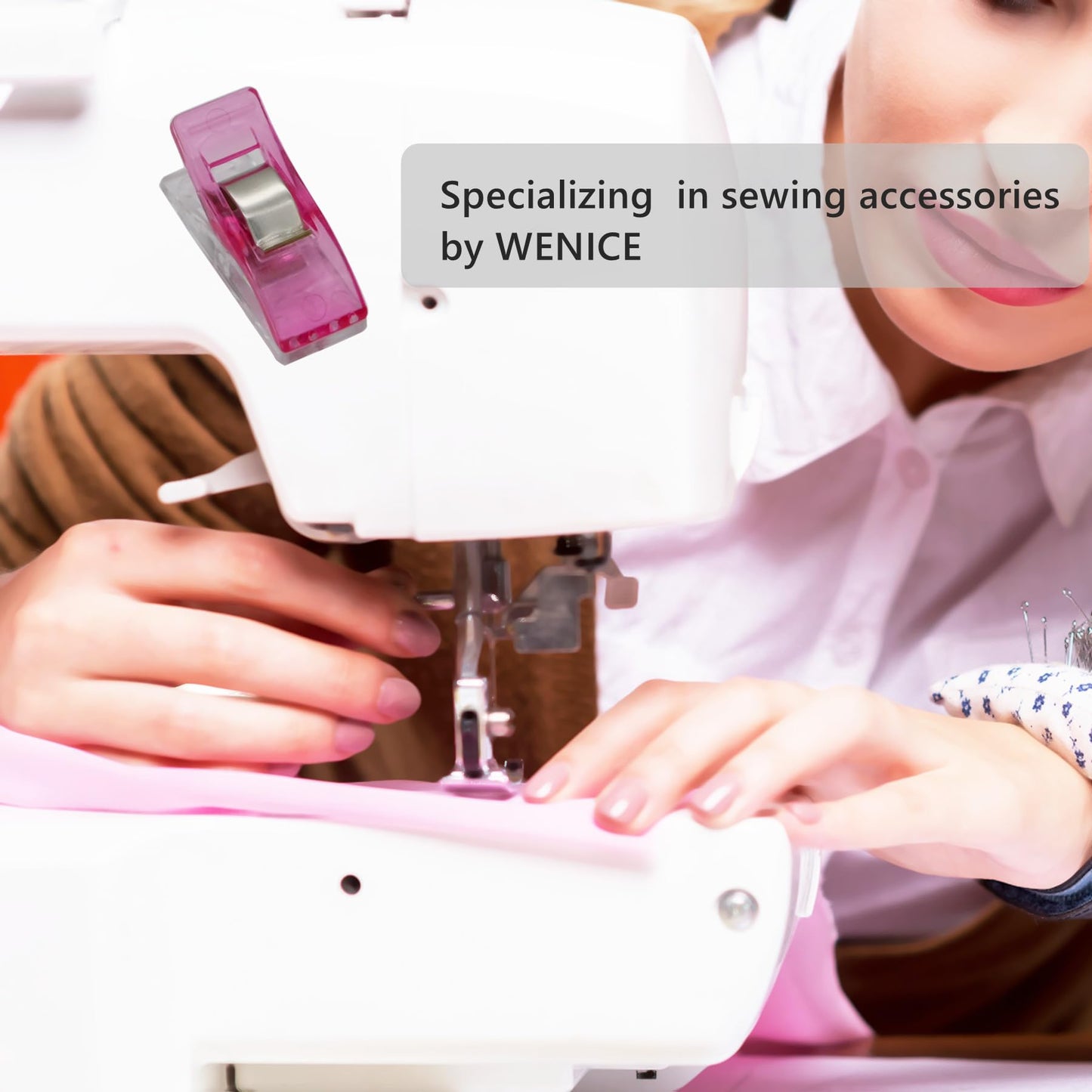 Sewing Clips for Fabric and Quilting,WENICE 40pcs Embroidery Clips of Sewing Products for Sewing Supplies and Accessories