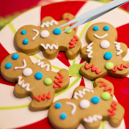 14 Pcs Cookie Decorating Tools Set Fondant Cake Decorating Brushes Scribe Cookie Tool Sugar Stir Needle Baking Elbow and Straight Tweezers for Sprinkles Supplies for Fondant