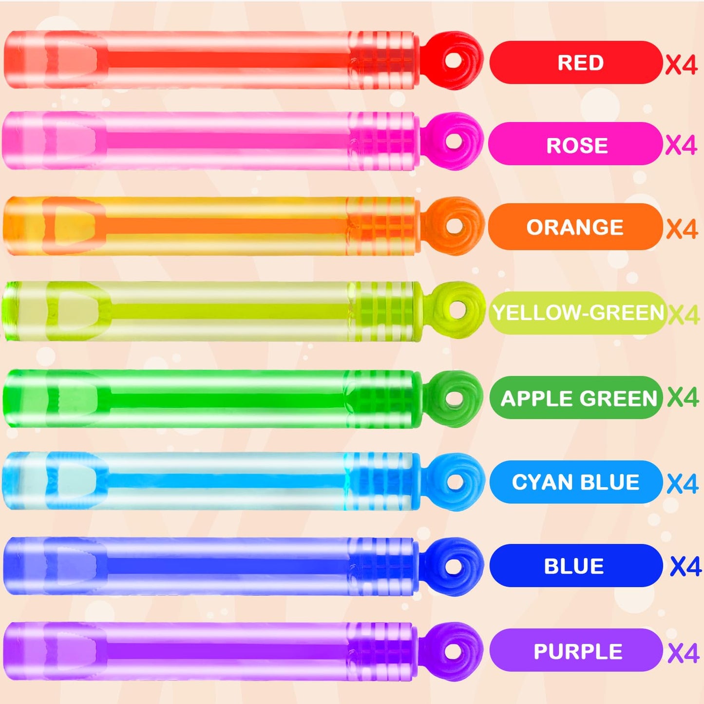 Party Goodie Bag Stuffer Fillers for Kids, 32 Pack Mini Bubble Wand Toys Gifts for Toddlers, Small Pinata Birthday Camping Wedding Party Favors Supplies, Classroom School Stuff Prizes Treats Non Candy