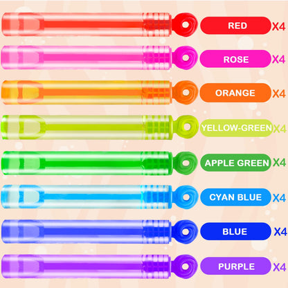 Party Goodie Bag Stuffer Fillers for Kids, 32 Pack Mini Bubble Wand Toys Gifts for Toddlers, Small Pinata Birthday Camping Wedding Party Favors Supplies, Classroom School Stuff Prizes Treats Non Candy