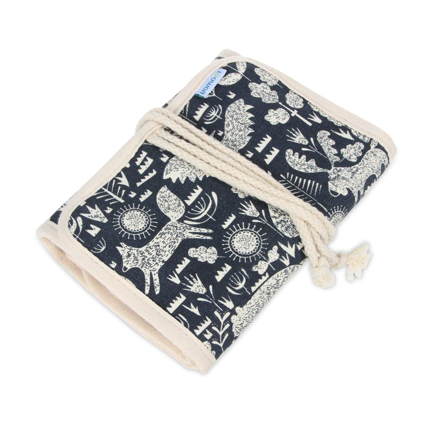 Crochet Hook Case, Roll Bag Holder Organizer for Various Crochet Needles and Knitting Accessories, Compact and All-in-Place, Animal World