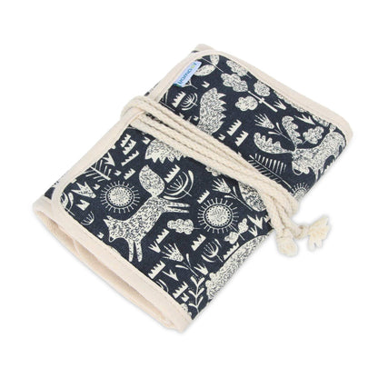 Crochet Hook Case, Roll Bag Holder Organizer for Various Crochet Needles and Knitting Accessories, Compact and All-in-Place, Animal World