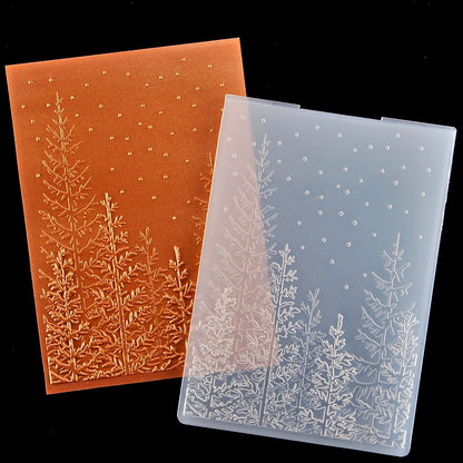 3D Tree Woodland Background Plastic Embossing Folders for Card Making Scrapbooking and Other Paper Crafts 3050933