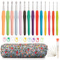 14 Piece Crochet Hook Set, Soft Grip Ergonomic Crochet Needles with Storage Case, Ideal for Beginners, Arthritic Hands