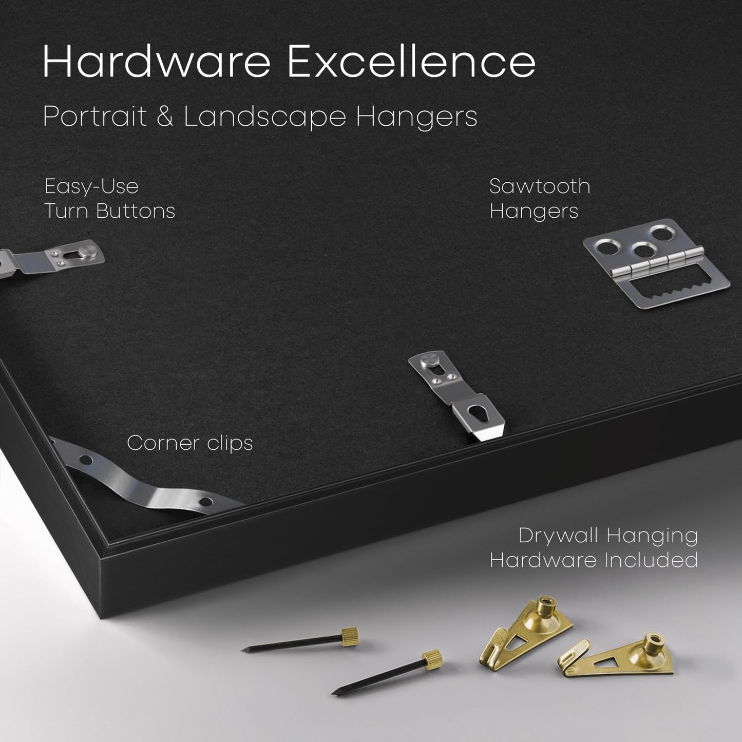 Black 12x12 Picture Frames, High End Metal 12 x 12 Square Poster Frame with Mat 10 x 10 Photo, 12x12 Black Frame Matted to 10x10 Print, 12by12 Thin Frames, Tempered Glass, Wall Kit, Set of 1