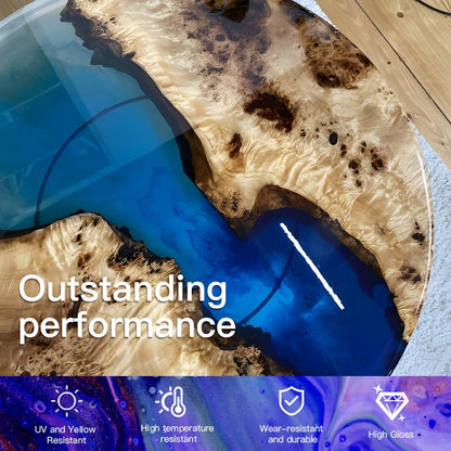 Epoxy Resin 17OZ, Crystal Clear Epoxy Resin Kit, Not Yellowing, Bubble Free, Self-Leveling, Coating & Casting for Jewelry Making, DIY Art Crafts, Molds, Beginners, Starter Kit (8.5OZ x 2)