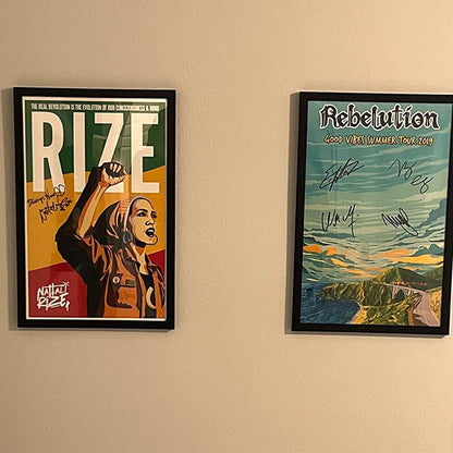 11x17 Picture Frame, Display Poster 8x12 with Mat or 11 x 17 Without, Wall Gallery Photo Frames, Black, 2 Pack