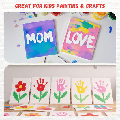 12 Pack 8x10 Canvas Boards for Painting, Blank Flat Canvas Panels Art Painting Supplies - Gesso Primed 100% Cotton for Acrylic Oil Watercolor Tempera Paint