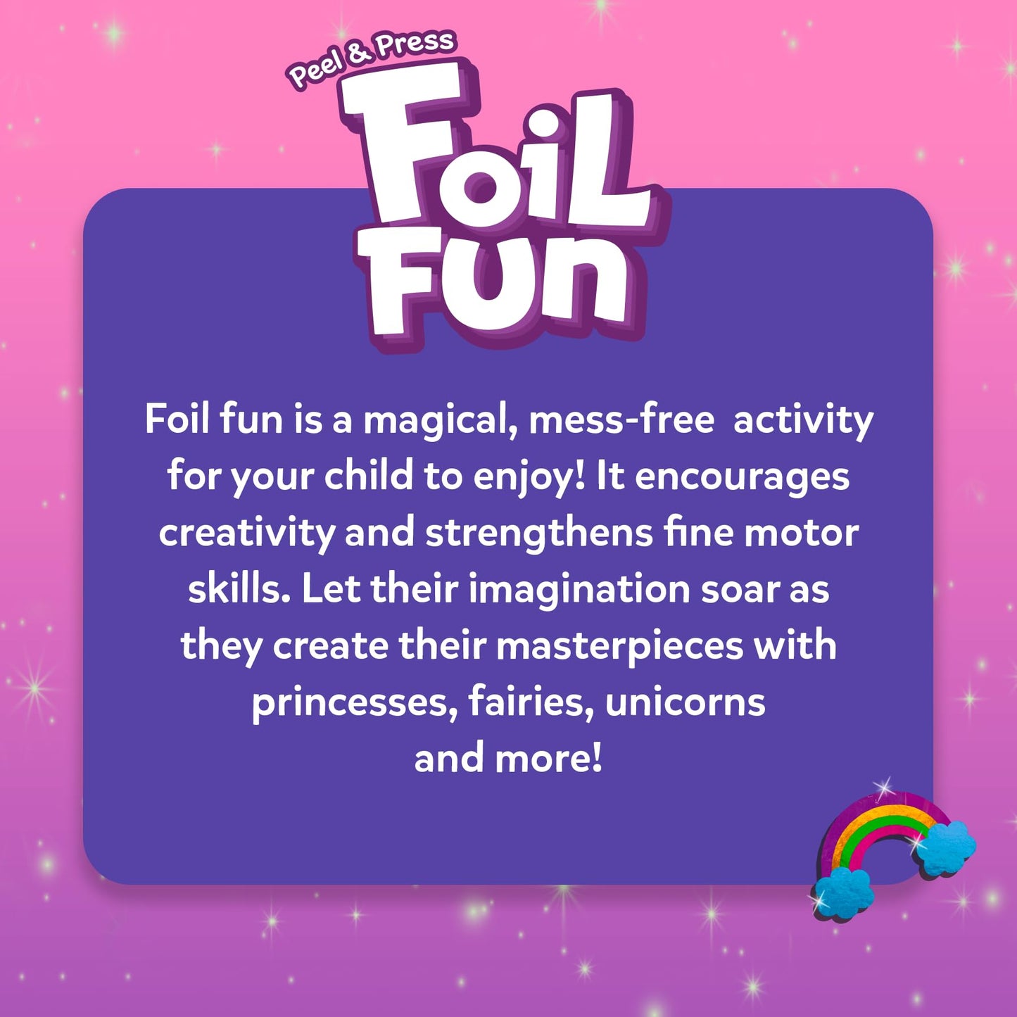 Foil Fun - Unicorns & Princesses, No Mess Art for Kids, Craft Kits & Supplies, DIY Creative Activity, Travel Toys, Gifts for Ages 4, 5, 6, 7, 8, 9