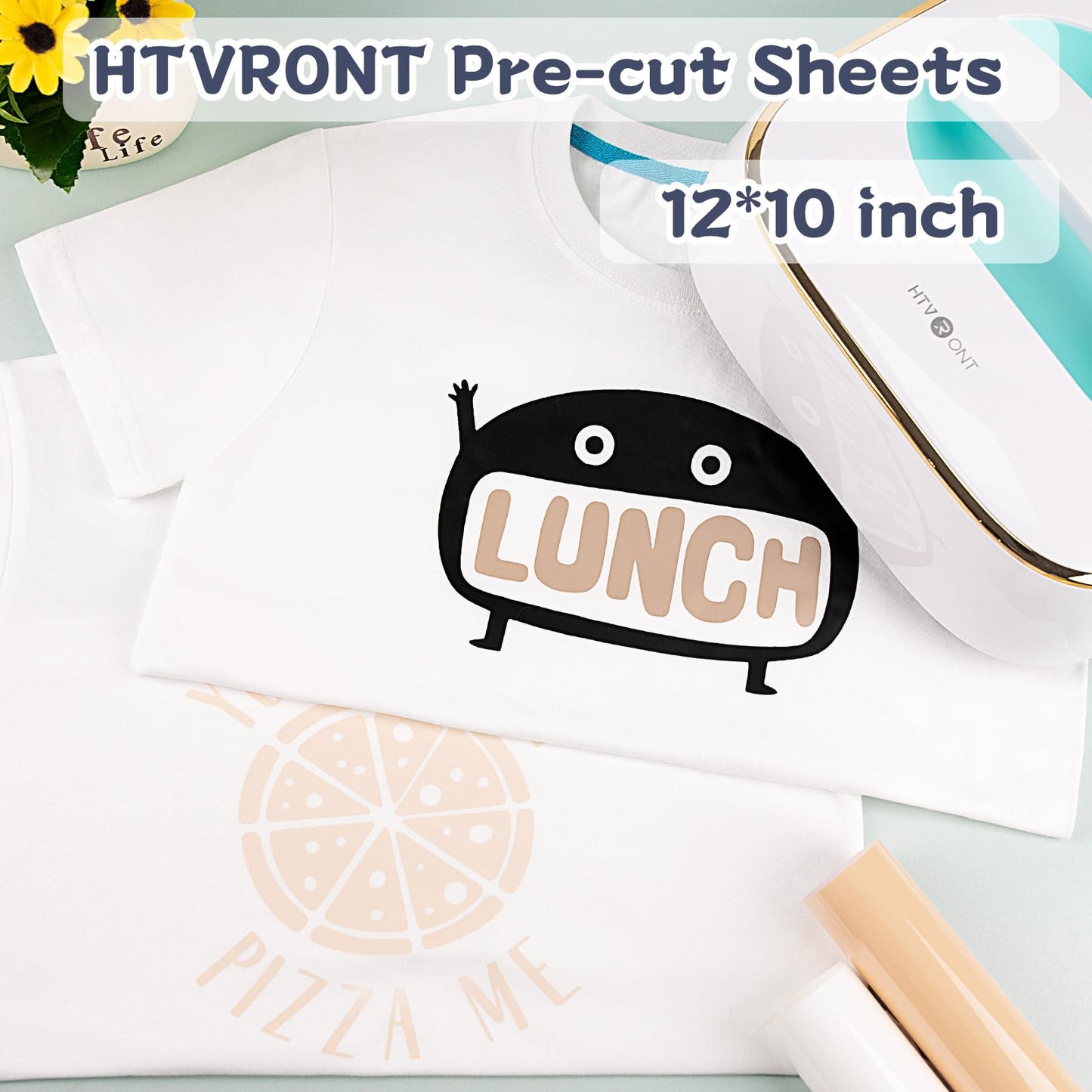 Skin Tone HTV Vinyl Heat Transfer Vinyl Bundle-13 Pack Brown HTV Sheets 10 Assorted Colors Iron on Vinyl with Teflon Sheet