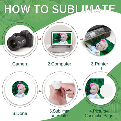 135Pcs Sublimation Keychain Blanks Bulk,MDF Keychain Double Sided Heat Transfer Keychain Board with Film,Key Rings, Plastic Retaining Clips for DIY and Craft(Round, Rectangle, Bone, Square, Heart)