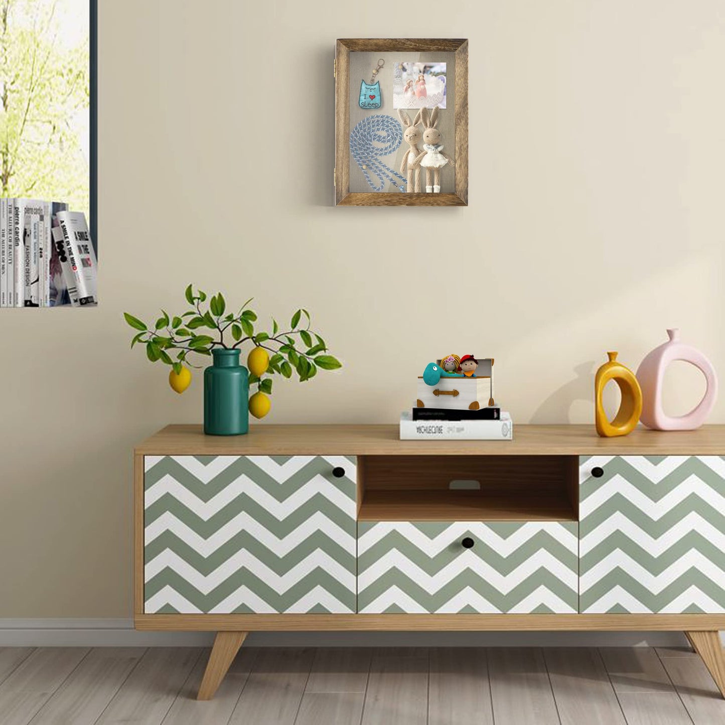 Shadow Box Frame 8x10 Shadow Box Display Case with Linen Back Memorabilia Awards Medals Photos Memory Box Gift Carbonized Black