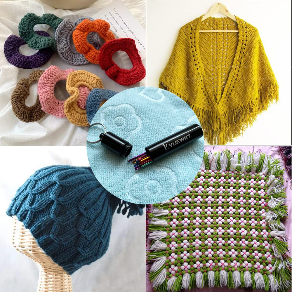 10Pcs Yarn Darning Tapestry Needle,Large Big Eye Weaving Needle Bent Needles with Aluminum Storage Tube