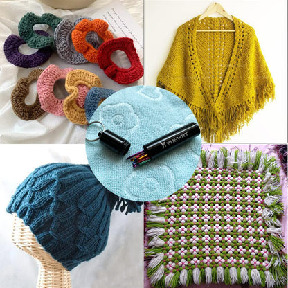 10Pcs Yarn Darning Tapestry Needle,Large Big Eye Weaving Needle Bent Needles with Aluminum Storage Tube