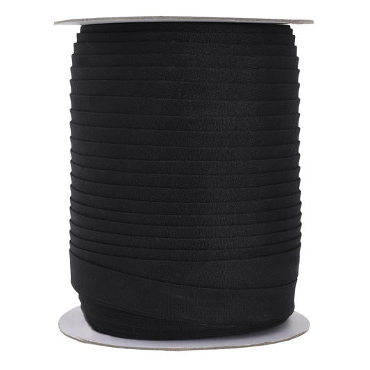 Double Fold Bias Tape for Sewing - 55 Yds Black Bias Tape Double Fold 1/2 Inch Hem Quilt Binding Black Seam Binding Tape - Fabric Piping Bias Binding Tape