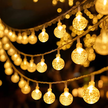 33 FT 80 LED Globe String Lights Battery Operated With Remote - Waterproof Indoor Outdoor Hanging Fairy Lights for Home, Party, Patio, Garden, Wedding, Christmas